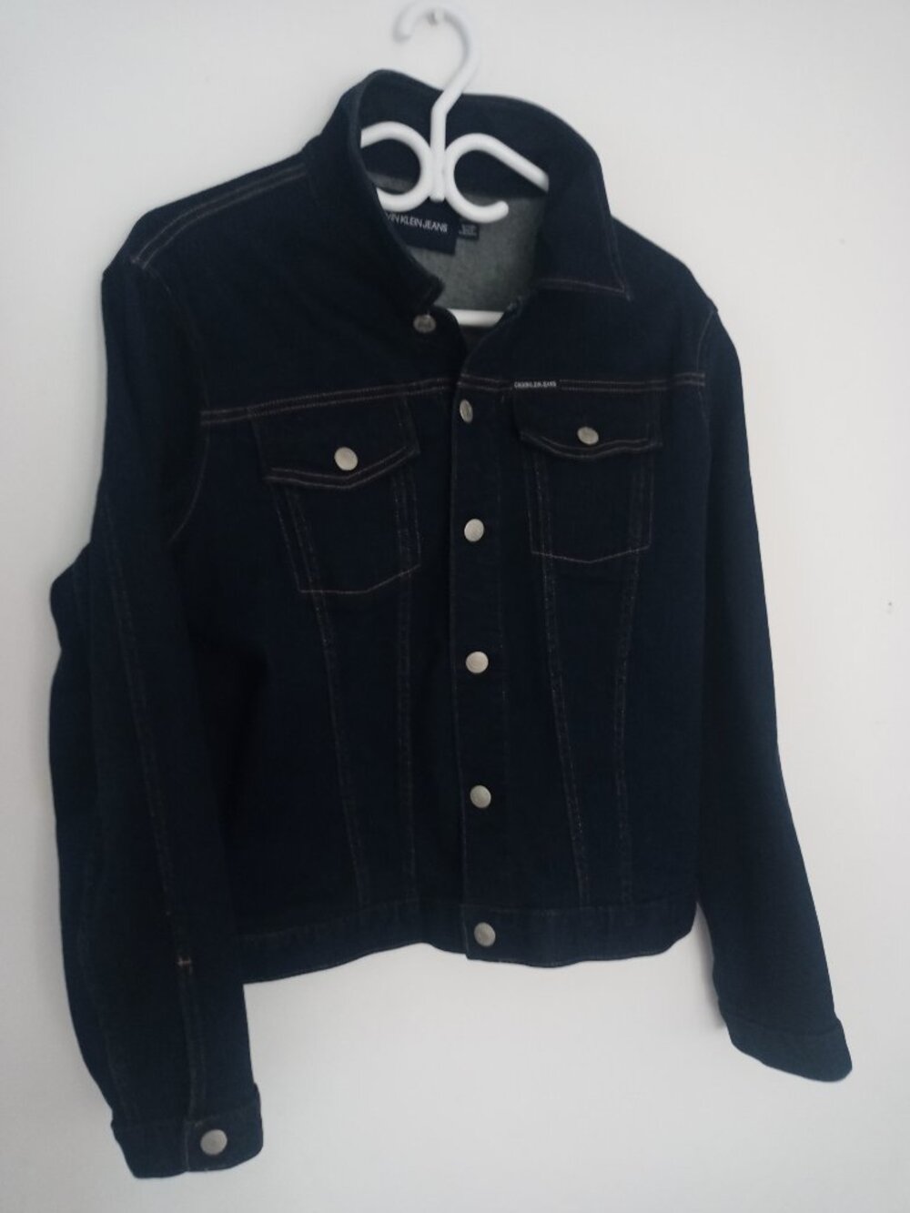 Calvin Klein Jeans Women's Dark Wash Denim Jacket | Size XL | Classic Trucker